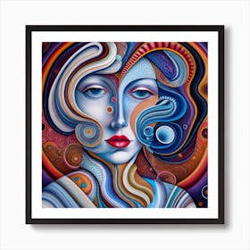 Psychedelic Woman Art Print