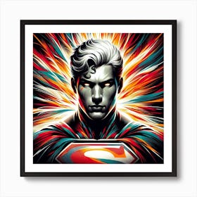 Superman By Person 1 Art Print