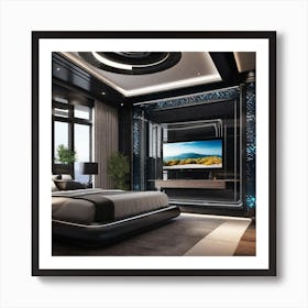 Modern Bedroom Design Art Print