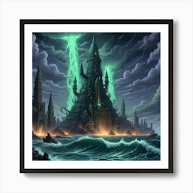 Pixel Art The Sunken City Art Print