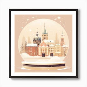 Prague Czech Republic 3 Snowglobe Art Print