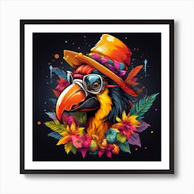 Colorful Parrot Art Print