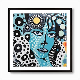 Blue Woman 4 Art Print