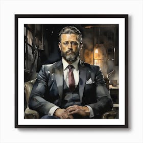 Man In Suit Art Print