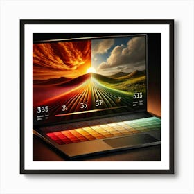 Sovereign Flame Laptop Dynamic Ambient Mode Art Print