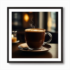 Coffee Cup With Steam Art Print