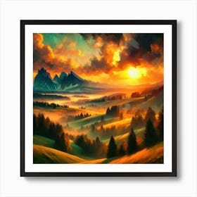 Enchanted Horizon 17 Art Print