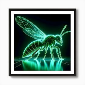 Neon Wasp Art Print