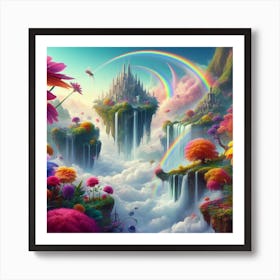 Rainbows And Flowers Art Print