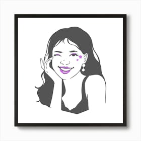 Portrait Of A Young Woman Art Print