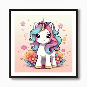 Cute Unicorn 556 Art Print