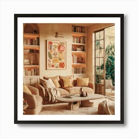 Beige Living Room Art Print