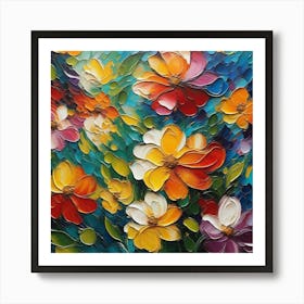 Colorful Flowers 27 Art Print