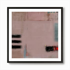 Absrtact, Bold Contemporary, Pink, Blue, Red, Black Modern, Colour  Blocking, Preston Art Print