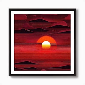 Sunset In The Sky 5 Art Print