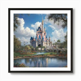 Disney World Cinderella Castle Florida Usa Art Print 3 Art Print