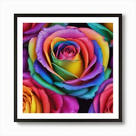 Rainbow Roses 3 Art Print