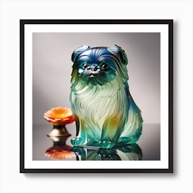 Glass Pekingese Art Print