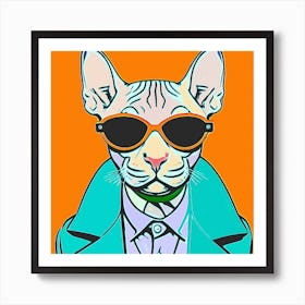 Mafia Cat Art Print