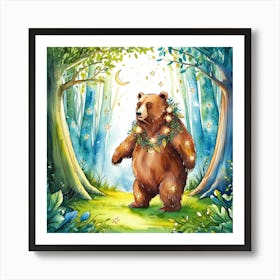 Bear In The Forest Art Print