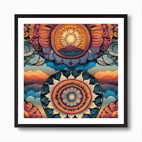 Psychedelic Abstract Painting Art Print