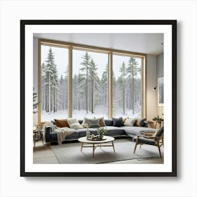 Living Room In Winter Art Print