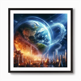 Earth In Space 6 Art Print