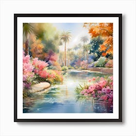 Tranquil Waters: Ethereal Serenity Art Print