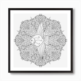 Aquatic Mandala 09 Art Print