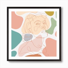 Abstract Portrait Of A Woman 1 Art Print