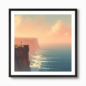 Sunset On The Cliffs Art Print