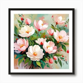 Flowers Oil Painting Abstract Painting Art 9 Art Print 1 Art Print