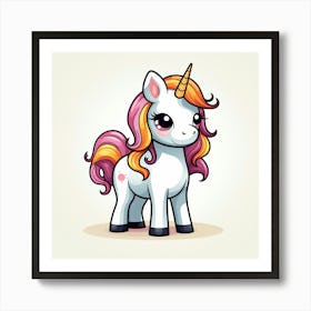 Cute Unicorn 782 Art Print