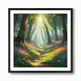 Path In The Woods 17 Art Print