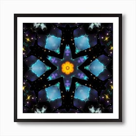 Psychedelic Star Pattern Art Print