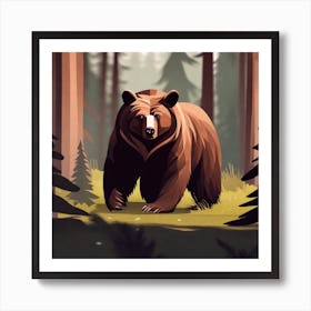 Bear In The Forest 2 Art Print