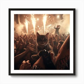 Cat At A Concert 3 Póster