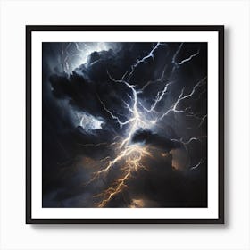 Lightning In The Sky 11 Art Print