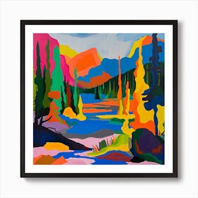 Colourful Abstract Jasper National Park Canada 2 Art Print