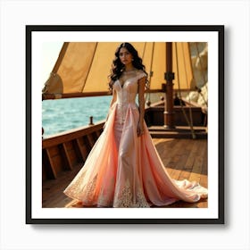 Mermaid Wedding Dress 6 Art Print