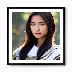 Chinese Girl In Armor Art Print