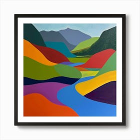 Colourful Abstract Snowdonia National Park Wales 2 Art Print