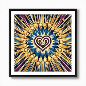 Heart Of Gold 1 Art Print