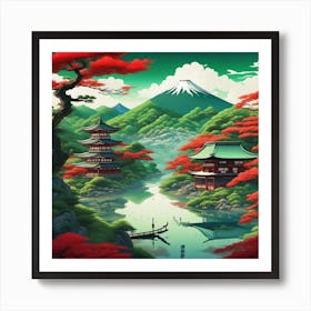 Japanese Landscape Art Print