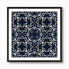 Decorative background made from small squares. Art Print