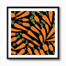 Carrot As A Background Mysterious Art Print
