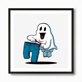 Ghost In Jeans Art Print