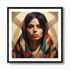 Geometric Chilean Woman 04+ Art Print
