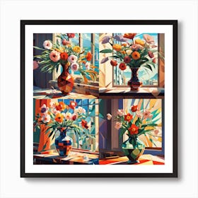 Flowers In The Window Art Print