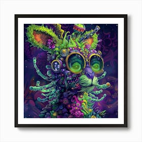 Psychedelic Rabbit Art Print